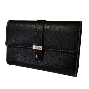 Ralph Lauren Black Leather Clutch Wallet